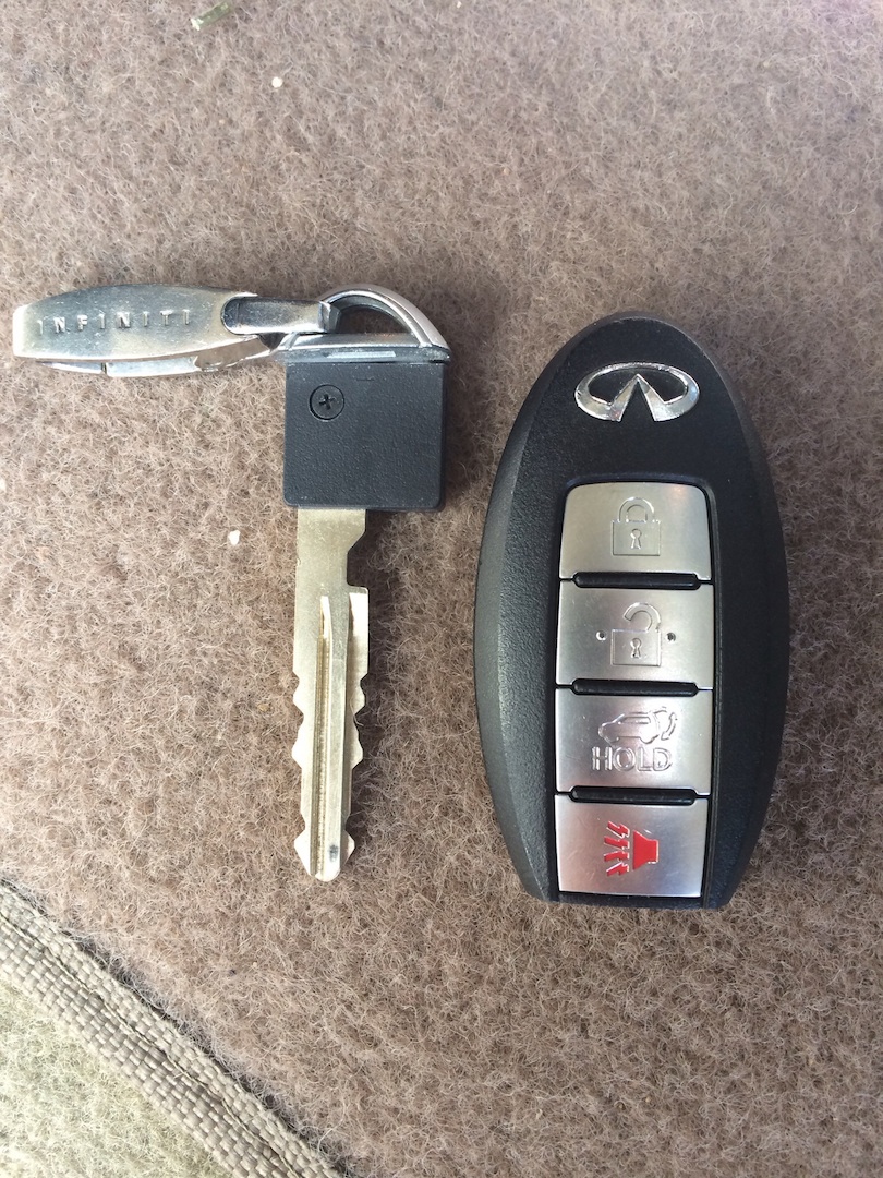 Car keys isolated on the white background